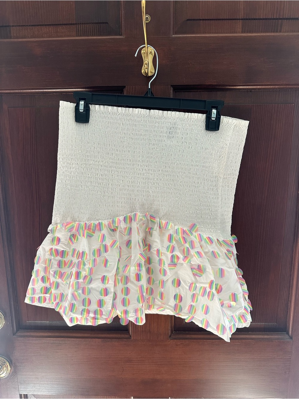 Queen of sparkles white rainbow tube top